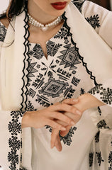 White hoor Embroidered 3pcs