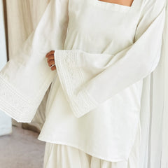 White Diamond Embroidered 3pcs